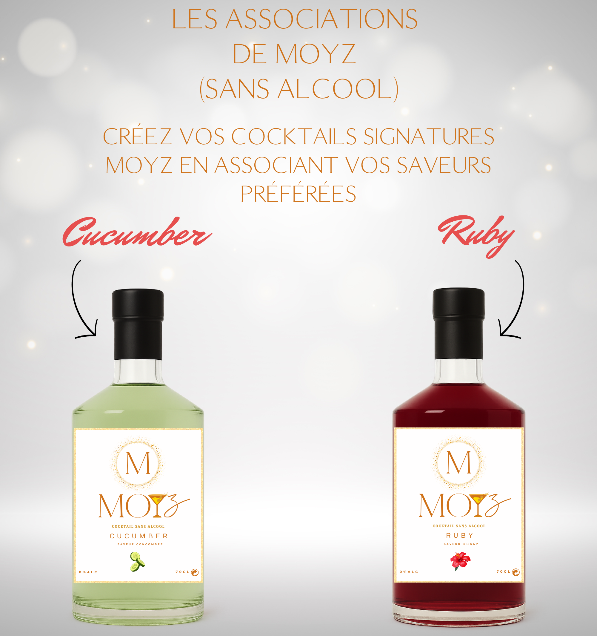Mix & Match by MOYZ - CUCUMBER & RUBY // Cocktail de Concombre et Cocktail de Bissap SANS ALCOOL